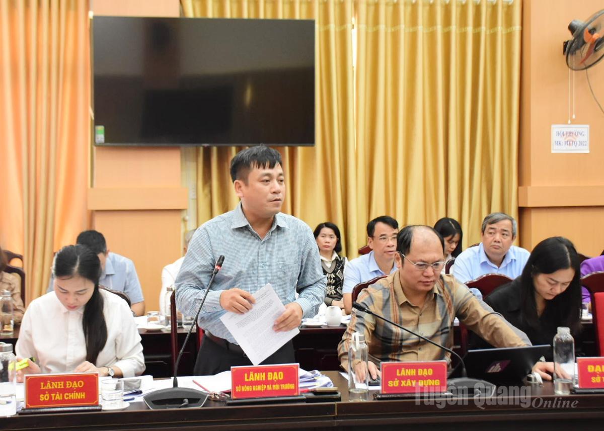 Lãnh đạo Sở Nông nghiệp và Môi trường phát biểu tại Hội nghị.