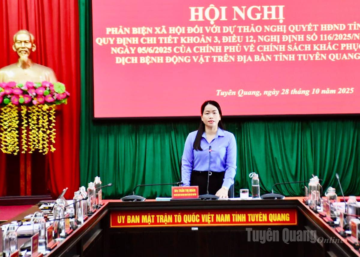 Đại diện Ban Thường trực Uỷ ban MTTQ Việt Nam tỉnh kết luận hội nghị.