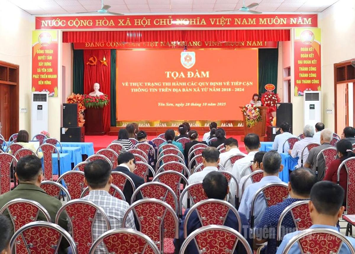 Toàn cảnh tọa đàm tổ chức tại xã Yên Sơn.