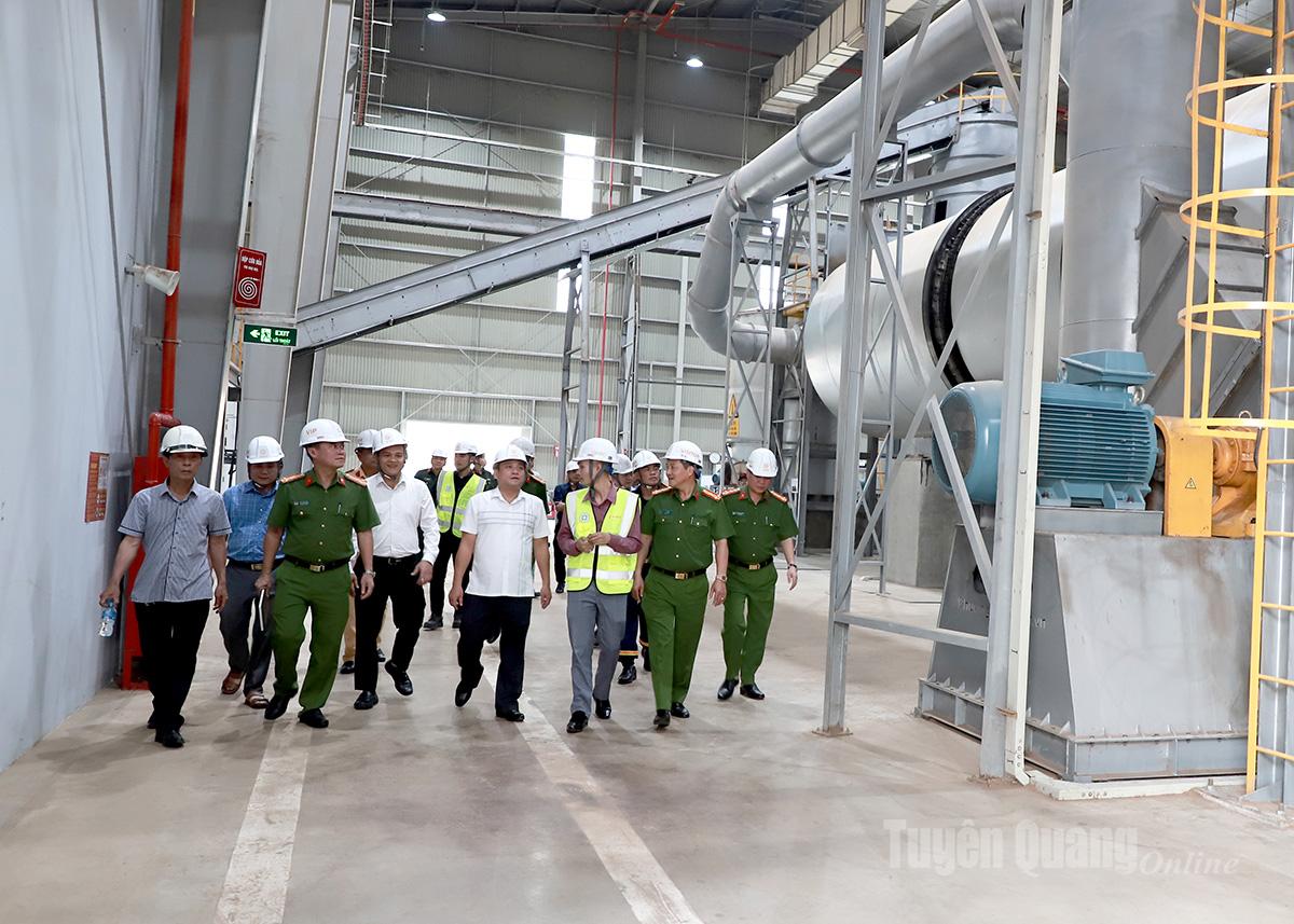 Các đại biểu khảo sát thực tế bên trong Nhà máy nhiên liệu sinh khối Erex Sakura Tuyên Quang.