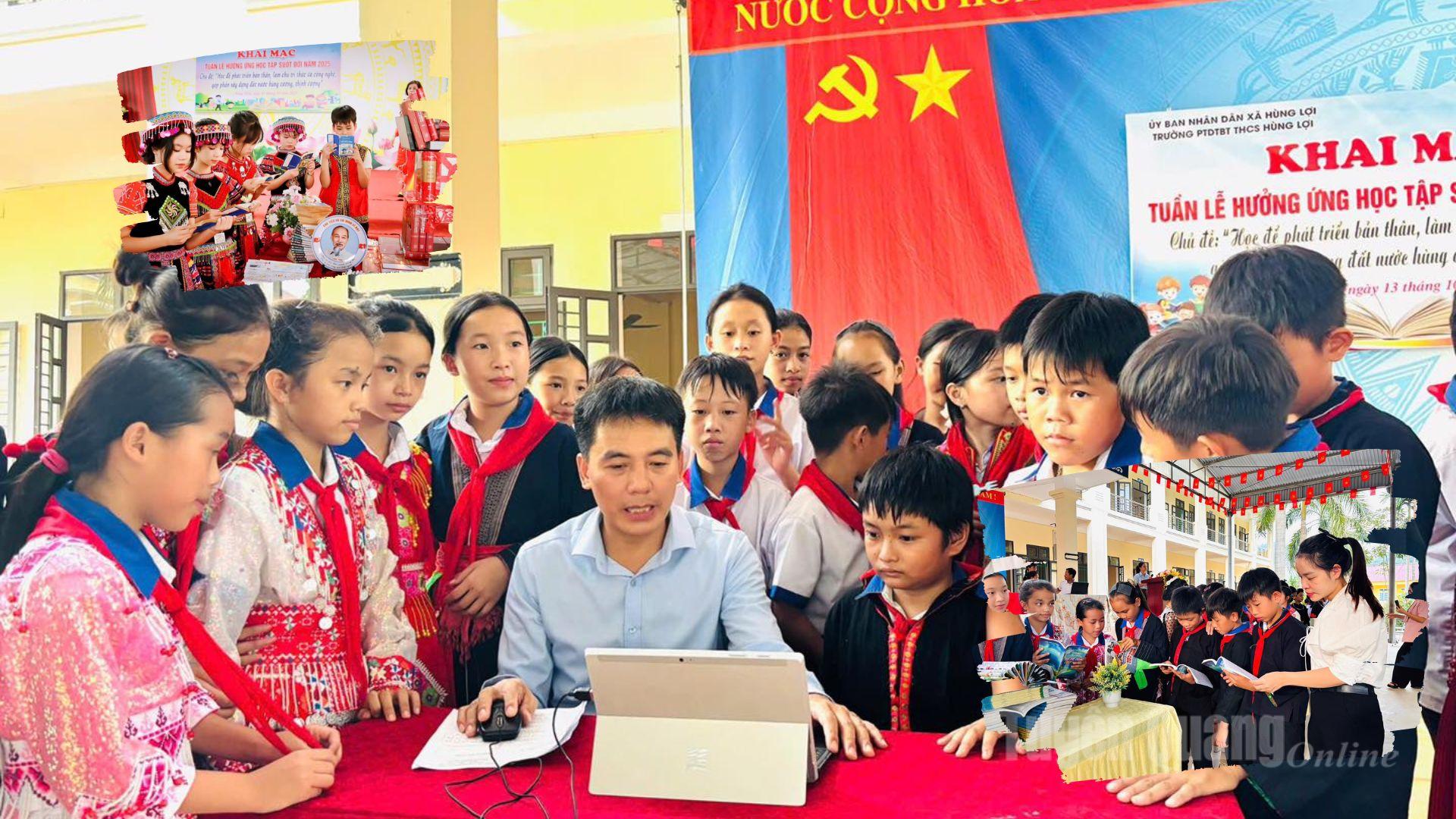 Học sinh được giới thiệu các ứng dụng số về học tập và rèn luyện.