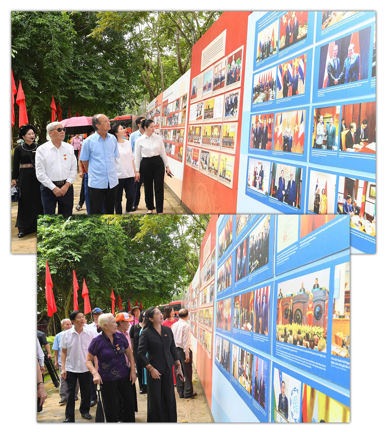 Đoàn đại biểu Quốc hội các khóa tỉnh Bắc Ninh xem triển lãm ảnh 80 năm
Quốc dân Đại hội Tân Trào và lịch sử phát triển của Quốc dân Đại hội Tân Trào và lịch sử phát triển của Quốc hội Việt Nam
tại khuôn viên đình Tân Trào.