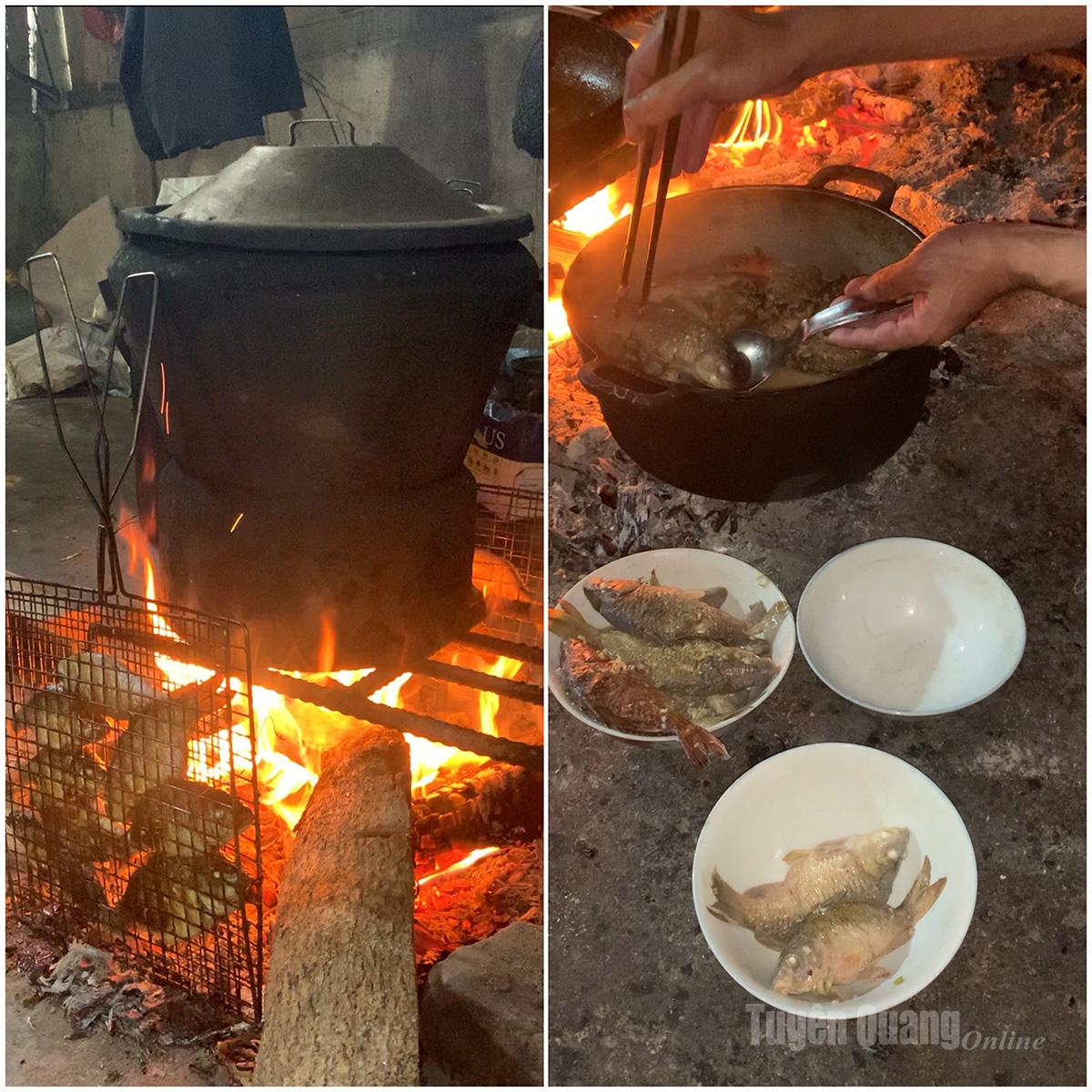 Cá đồ cùng rau rừng, hay cá nấu canh cũng mang lại vị ngọt tự nhiên, đậm đà, ấm lòng ngày se lạnh cuối thu trên miền núi cao.