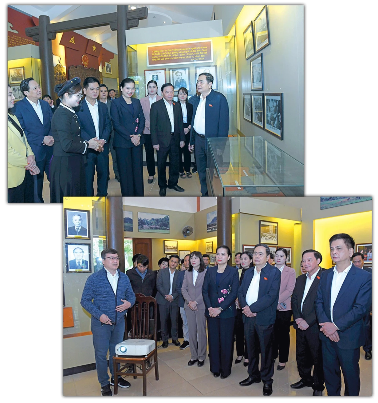 Chủ tịch Quốc hội Trần Thanh Mẫn thăm Nhà lưu niệm tại Khu di tích Ban Thường trực Quốc hội.