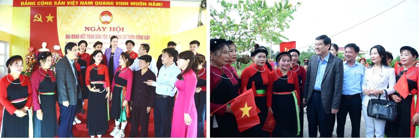 Đoàn ĐBQH tỉnh Tuyên Quang chung vui ngày hội Đại đoàn kết với người dân trong tỉnh.