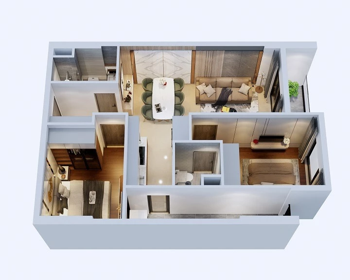 Thiết kế căn hộ thông minh giúp tối ưu công năng