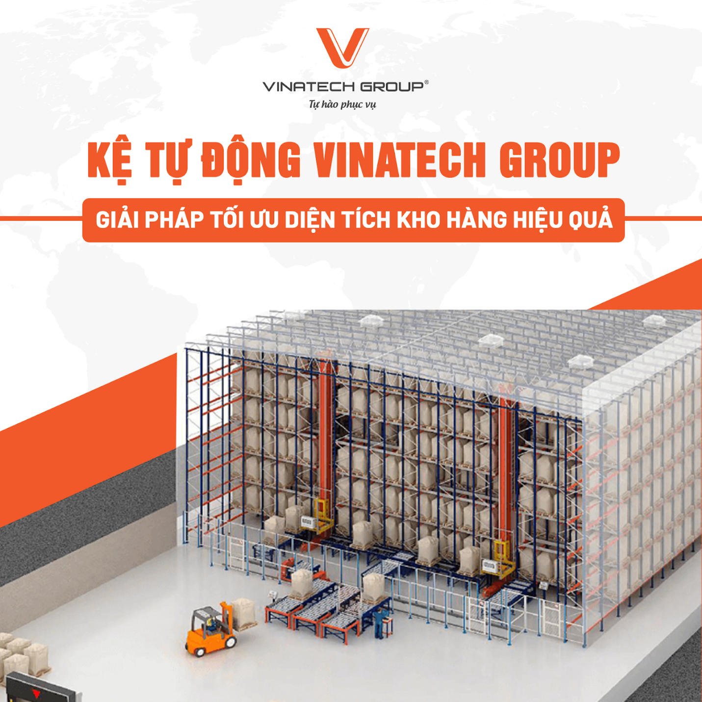 Kệ tự động Vinatech - Giải pháp tối ưu diện tích kho hàng hiệu quả