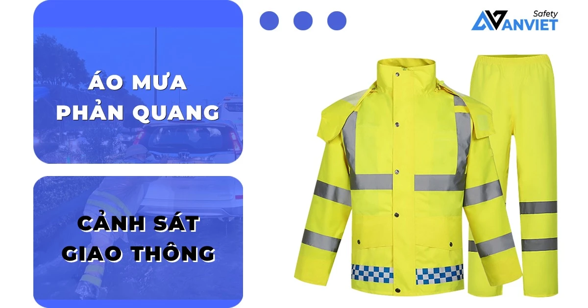 Áo mưa cảnh sát giao thông chuyên dụng.