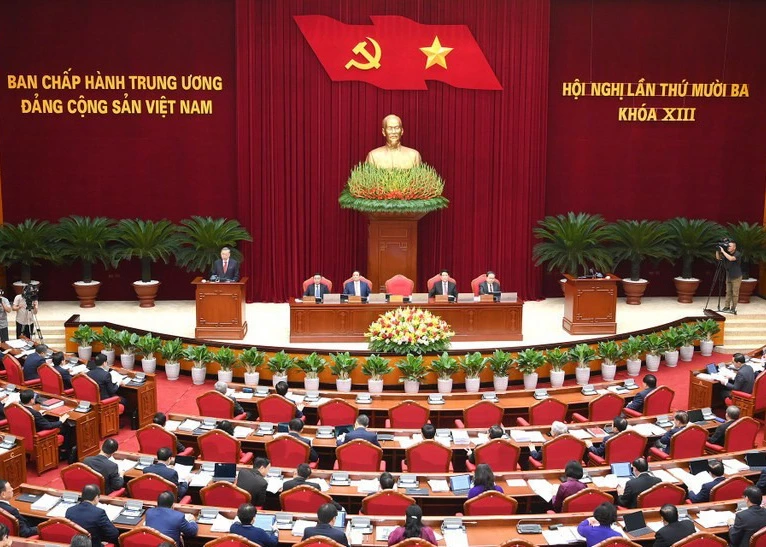 Ngày làm việc thứ hai Hội nghị lần thứ 13 Ban Chấp hành Trung ương Đảng khóa XIII