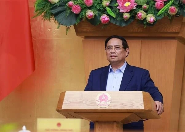 Prime Minister Pham Minh Chinh concludes the Governments meeting on October 5. (Photo: VNA)