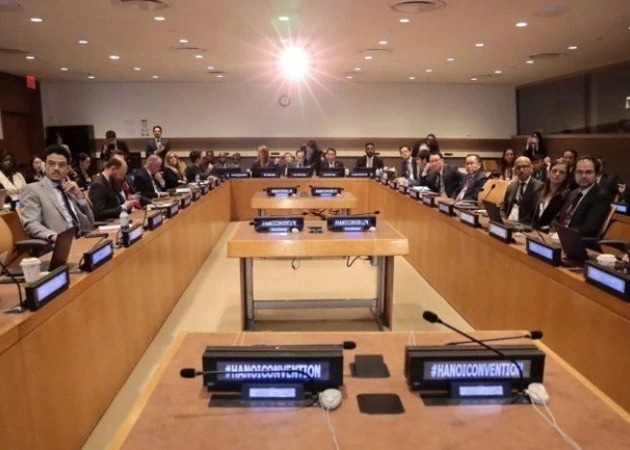 Delegates attend an event on honouring multilateralism for a safe digital future held in Ha Noi on September 22, 2025. (Photo: VNA)