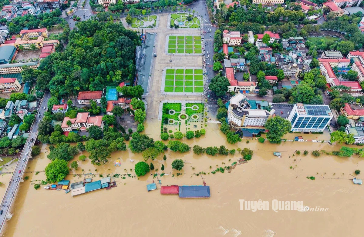 Khu vực Quảng trường Nguyễn Tất Thành nơi dự kiến sẽ tổ chức Chương trình Đêm hội Thành Tuyên năm 2025. Ảnh: Thu Hằng
