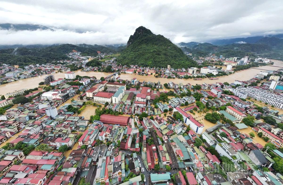 Quang cảnh phường Hà Giang 1, 2 sáng nay. Ảnh: Chu Mạnh