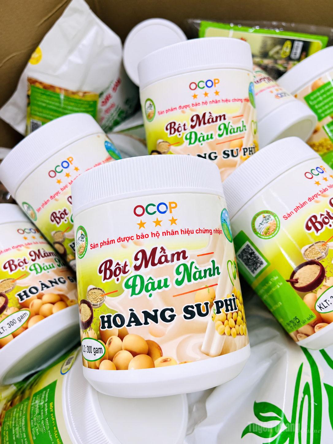 Bột mầm đậu nành Hoàng Su Phì được chứng nhận OCOP 3 sao.