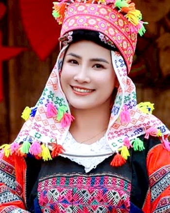 Chị Hoàng Mỹ Khánh, chủ homestay Dảnh house, xã Lũng Cú