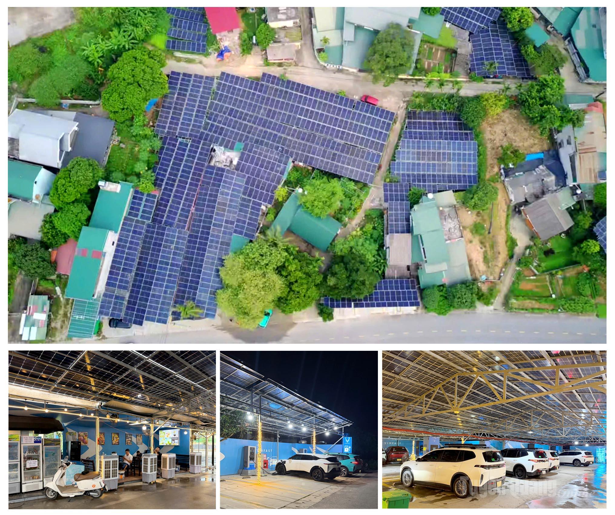 Trạm sạc Royal Solar, phường Minh Xuân khai thác và sử dụng hệ thống pin năng lượng mặt trời.
