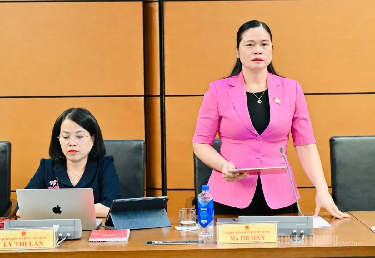 ĐBQH Ma Thị Thúy phát biểu.