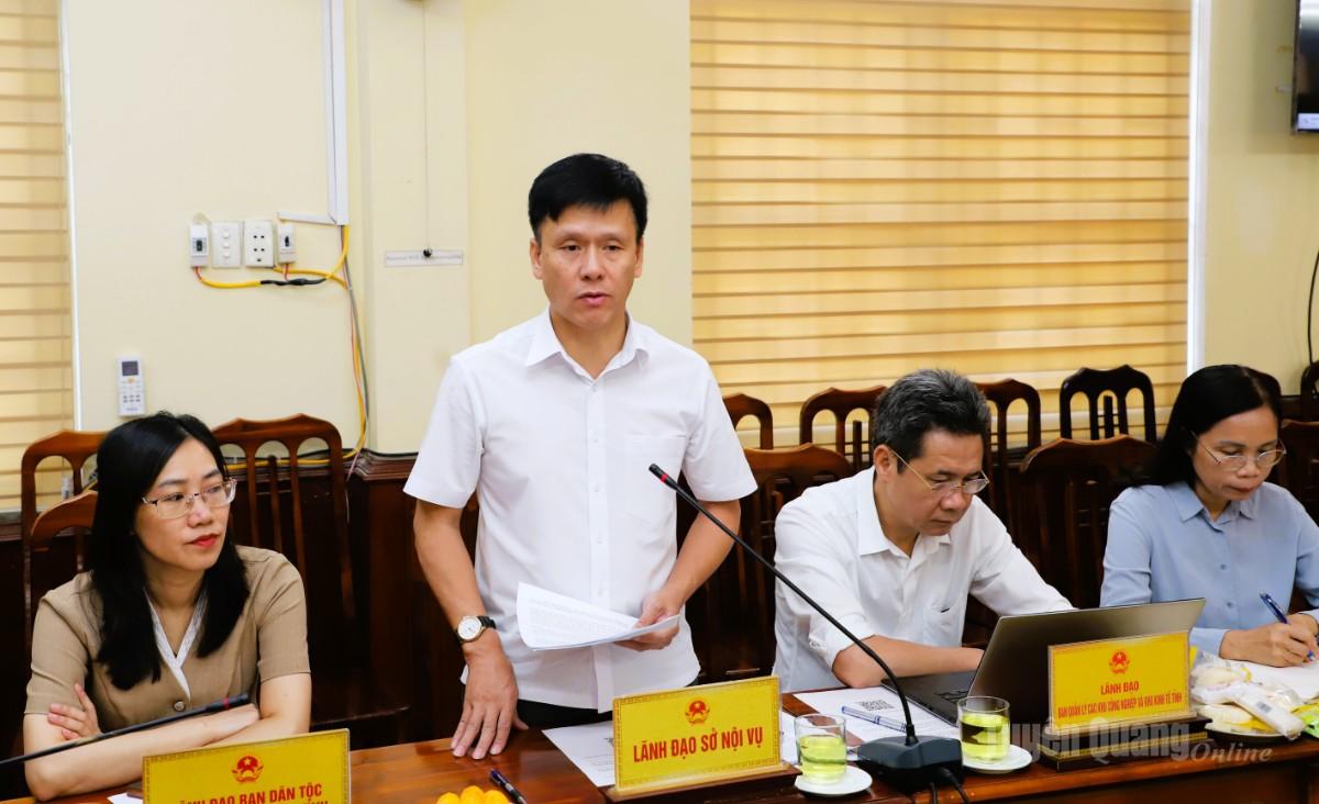 Đại diện Sở Nội vụ cho ý kiến vào dự thảo Báo cáo kết quả tổng rà soát hệ thống văn bản quy phạm pháp luật.