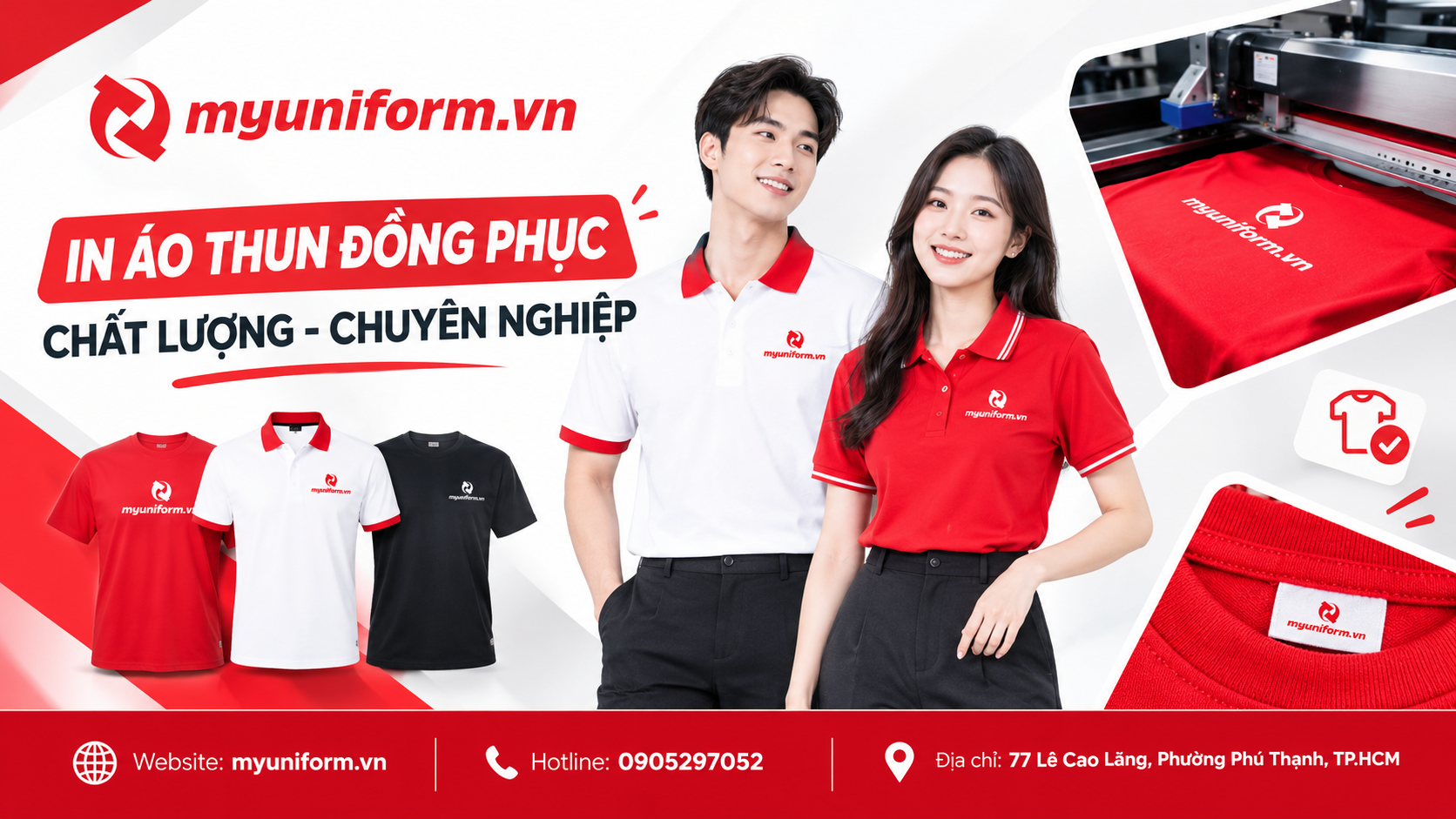 Lý do nên chọn dịch vụ in áo thun đồng phục tại xưởng MyUniform