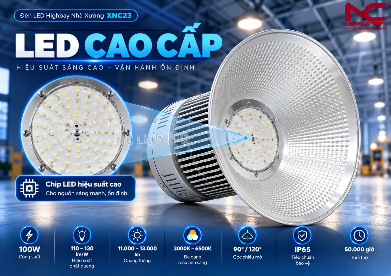 Đèn led của NC Lighting sử dụng chip led cao cấp