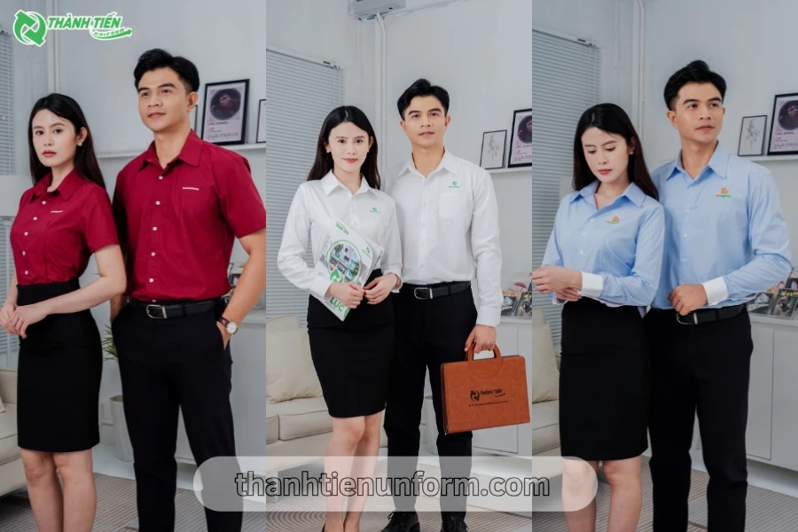 Mẫu đồng phục áo sơ mi công sở đẹp, cao cấp tại Thành Tiến Uniform 