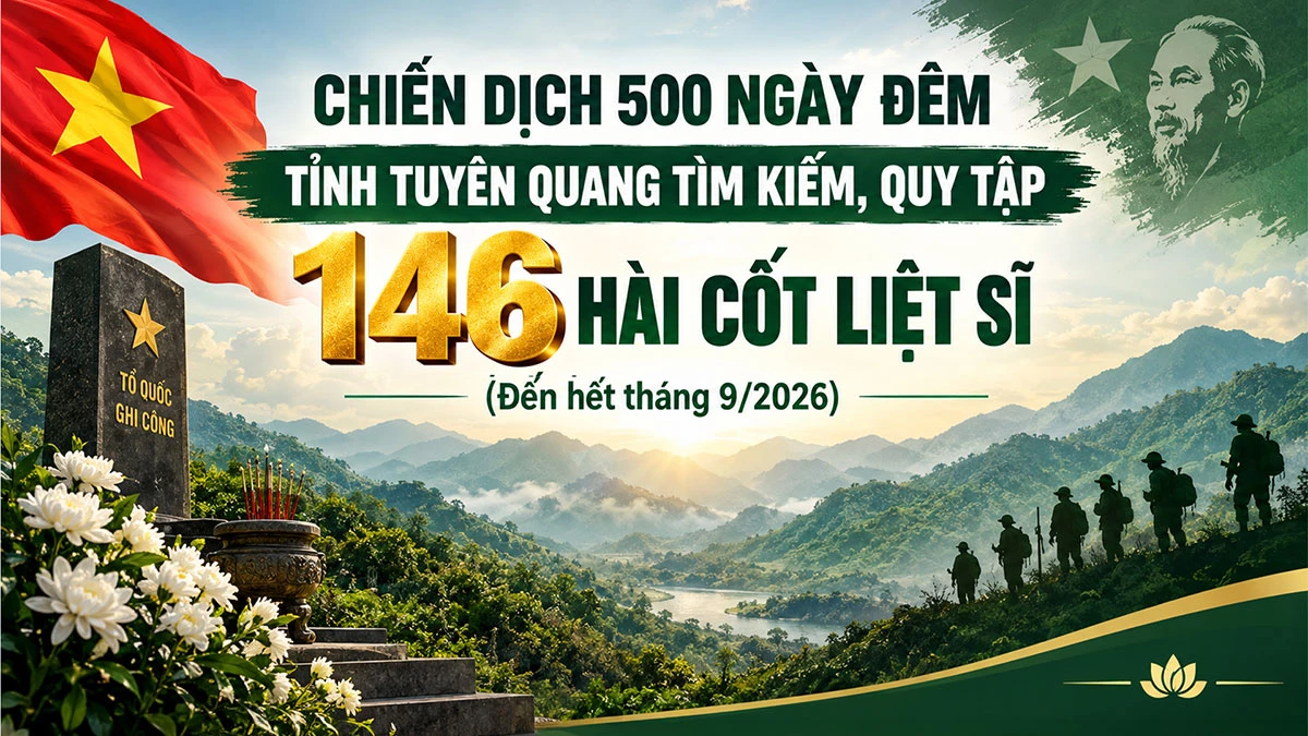 Chiến dịch 500 ngày đêm: Tỉnh Tuyên Quang tìm kiếm, quy tập 146 hài cốt liệt sĩ