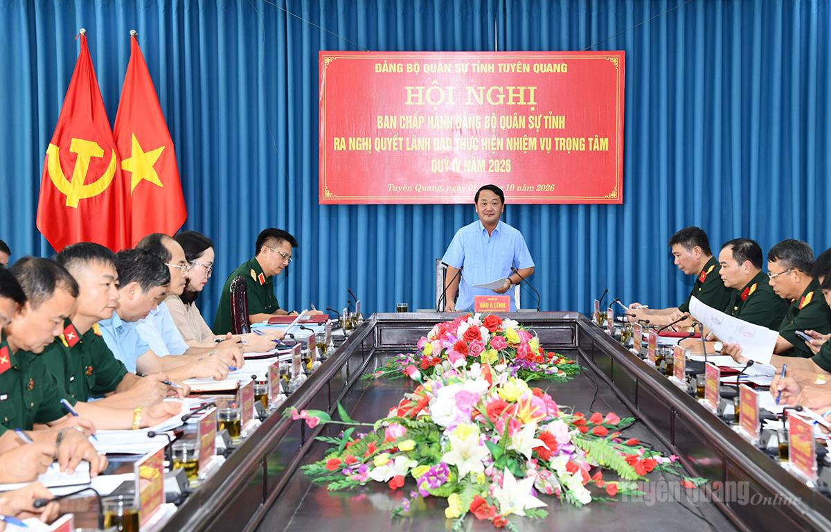 Quyết tâm hoàn thành 100% chỉ tiêu, nhiệm vụ về quân sự, quốc phòng năm 2026