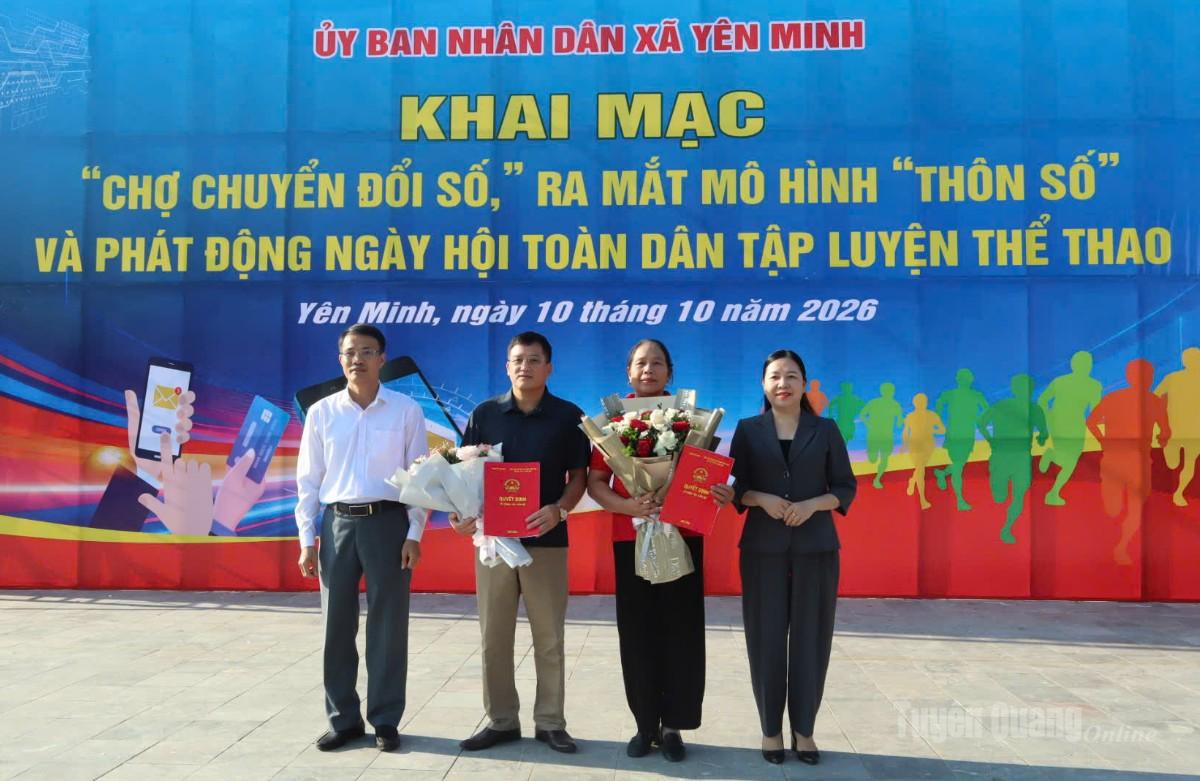 UBND xã Yên Minh ra mắt mô hình “Thôn số”.