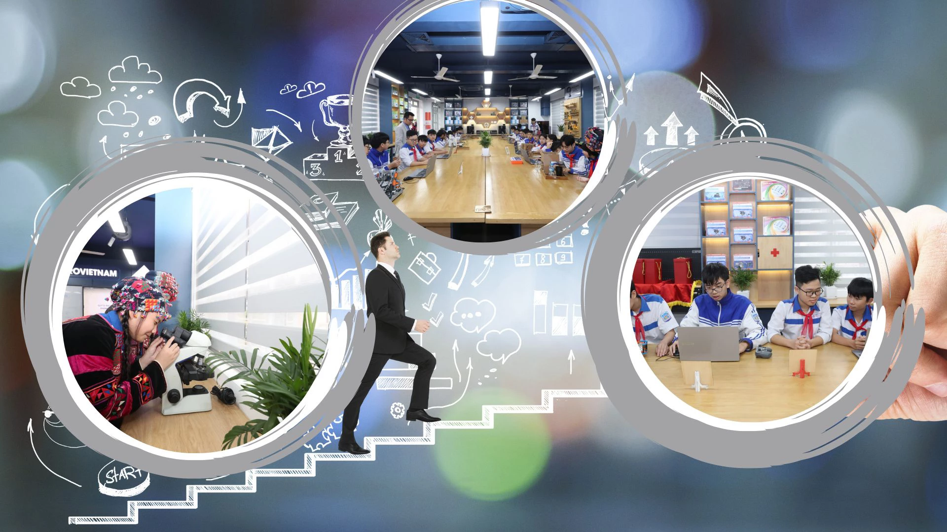 Phòng STEM tại trường THCS Lê Quý Đôn, nơi giúp các em có cơ hội học tập, trải nghiệm, khám phá năng lực của bản thân.