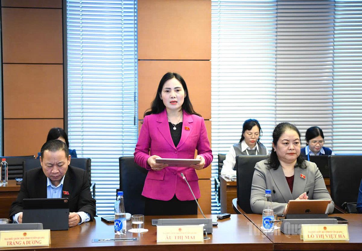 Đại biểu Âu Thị Mai phát biểu thảo luận.