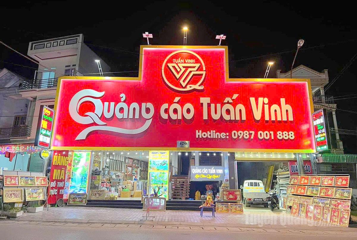 Toàn cảnh quảng cáo Tuấn Vinh tại xã Hàm Yên.