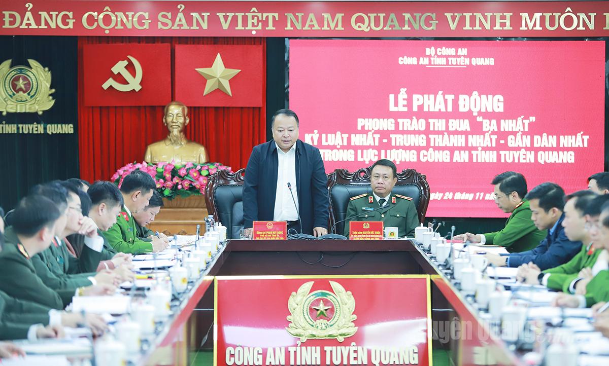 Chủ tịch UBND tỉnh Phan Huy Ngọc phát biểu chỉ đạo tại Lễ phát động.