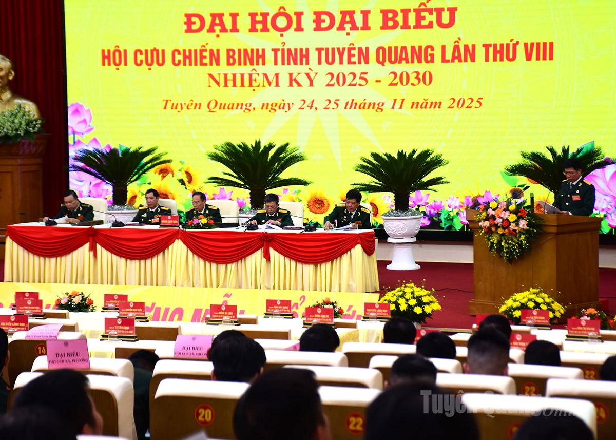Ngày làm việc thứ nhất Đại hội đại biểu Hội Cựu chiến binh tỉnh lần thứ VIII, nhiệm kỳ 2025-2030.