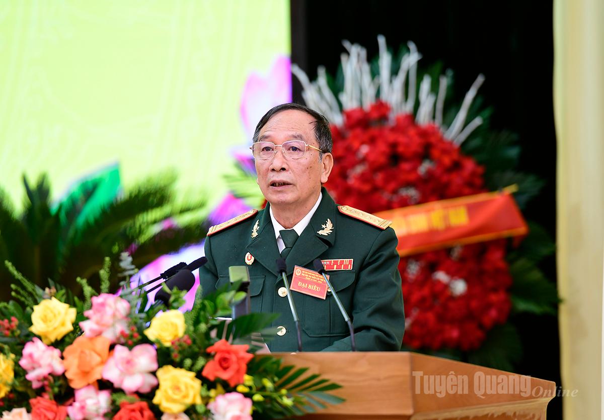 Lãnh đạo Hội Cựu chiến binh tỉnh phát biểu khai mạc Đại hội.