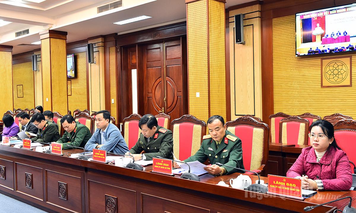 Đại diện Thường trực các Đảng ủy trực thuộc Tỉnh ủy dự hội nghị.
