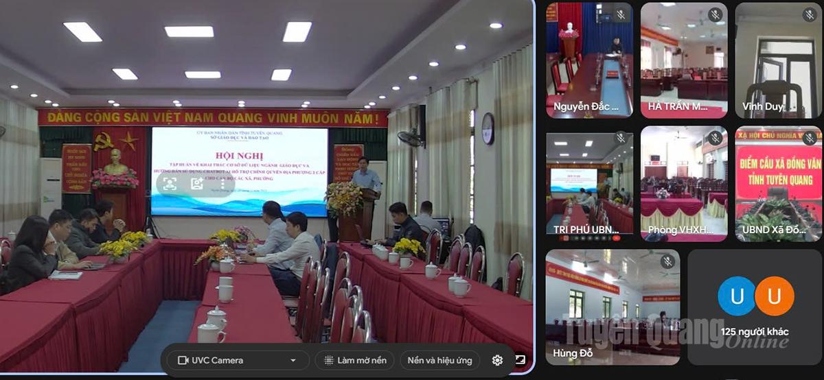 Hội nghị tập huấn được kết nối trực tuyến đến 124 xã, phường trên địa bàn tỉnh