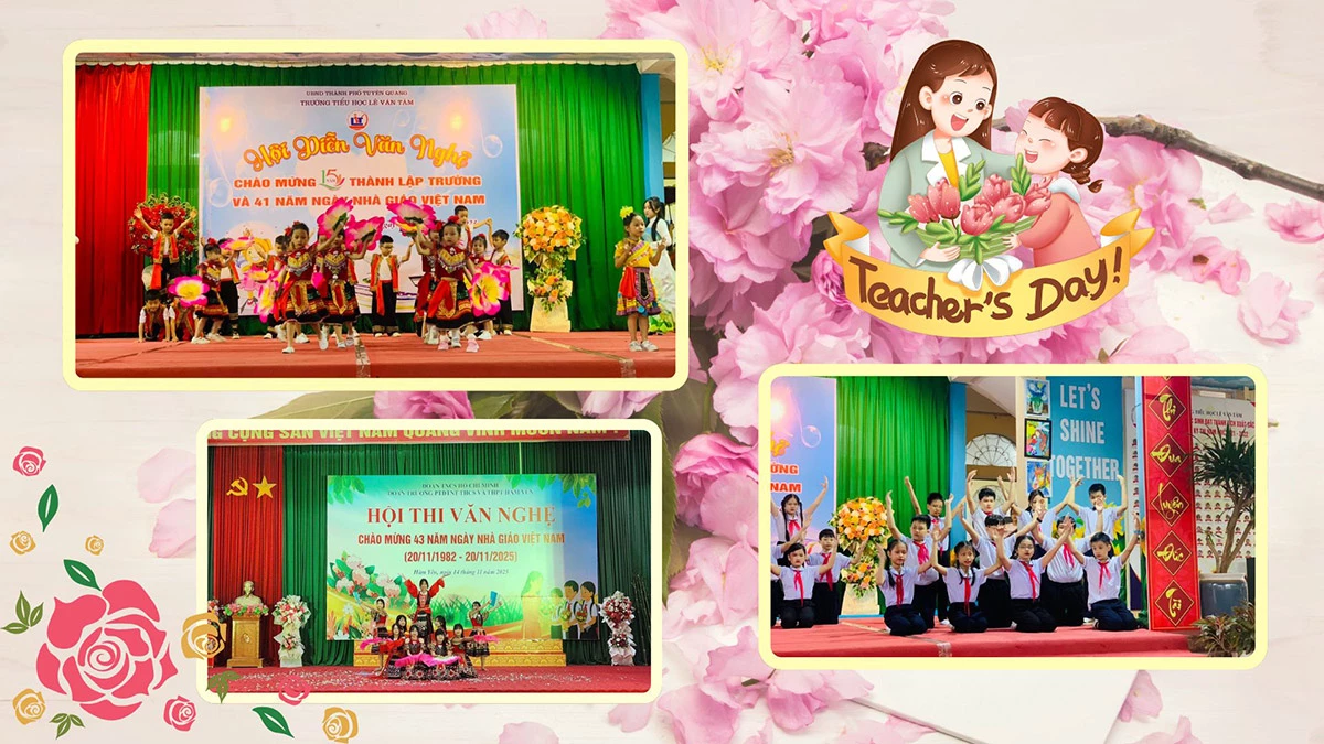 Các tiêu mục văn nghệ vui tươi dành tặng thầy cô nhân ngày đặc biệt.