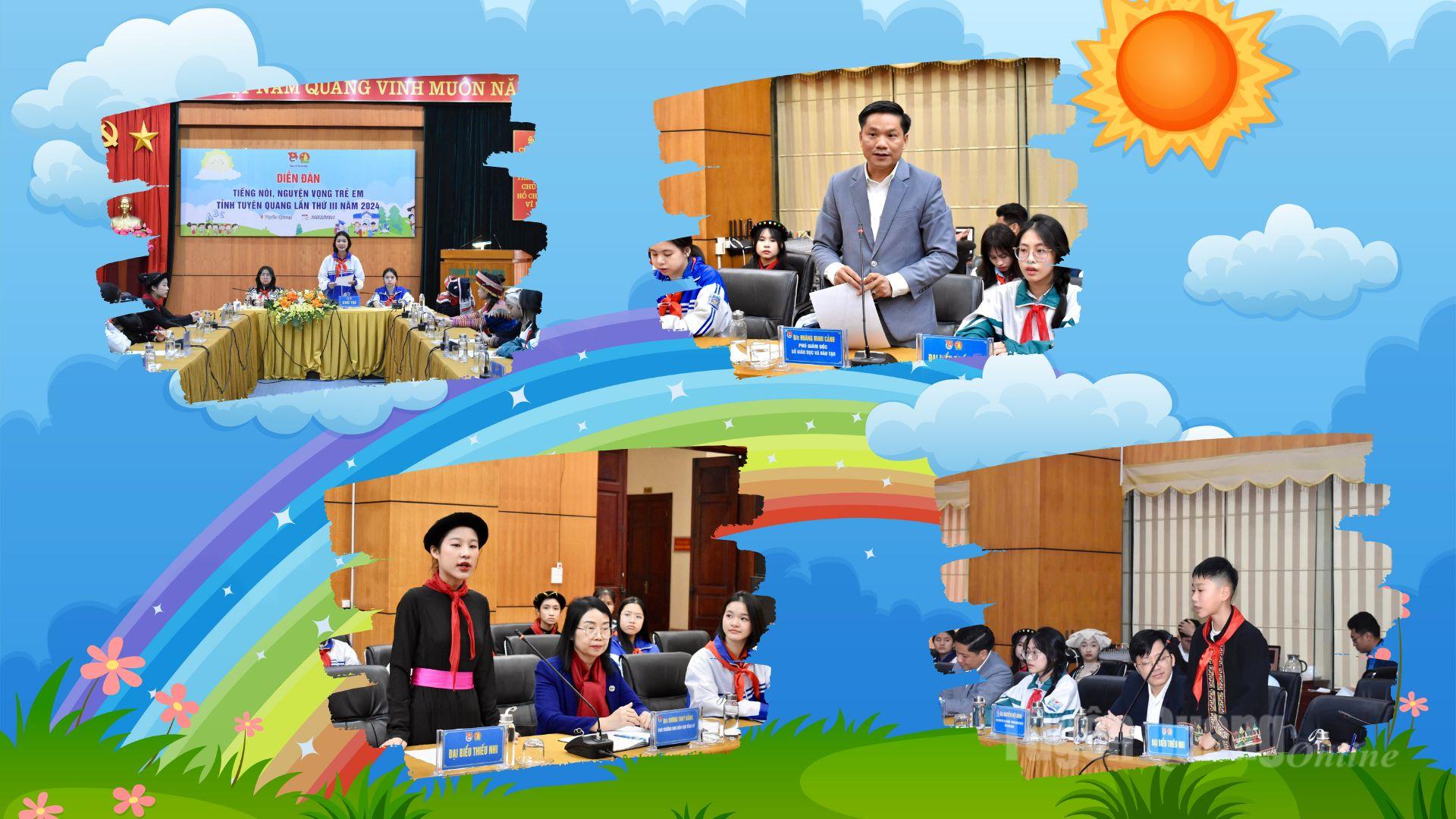 Diễn đàn tiếng nói, nguyện vọng trẻ em do Tỉnh đoàn tổ chức.