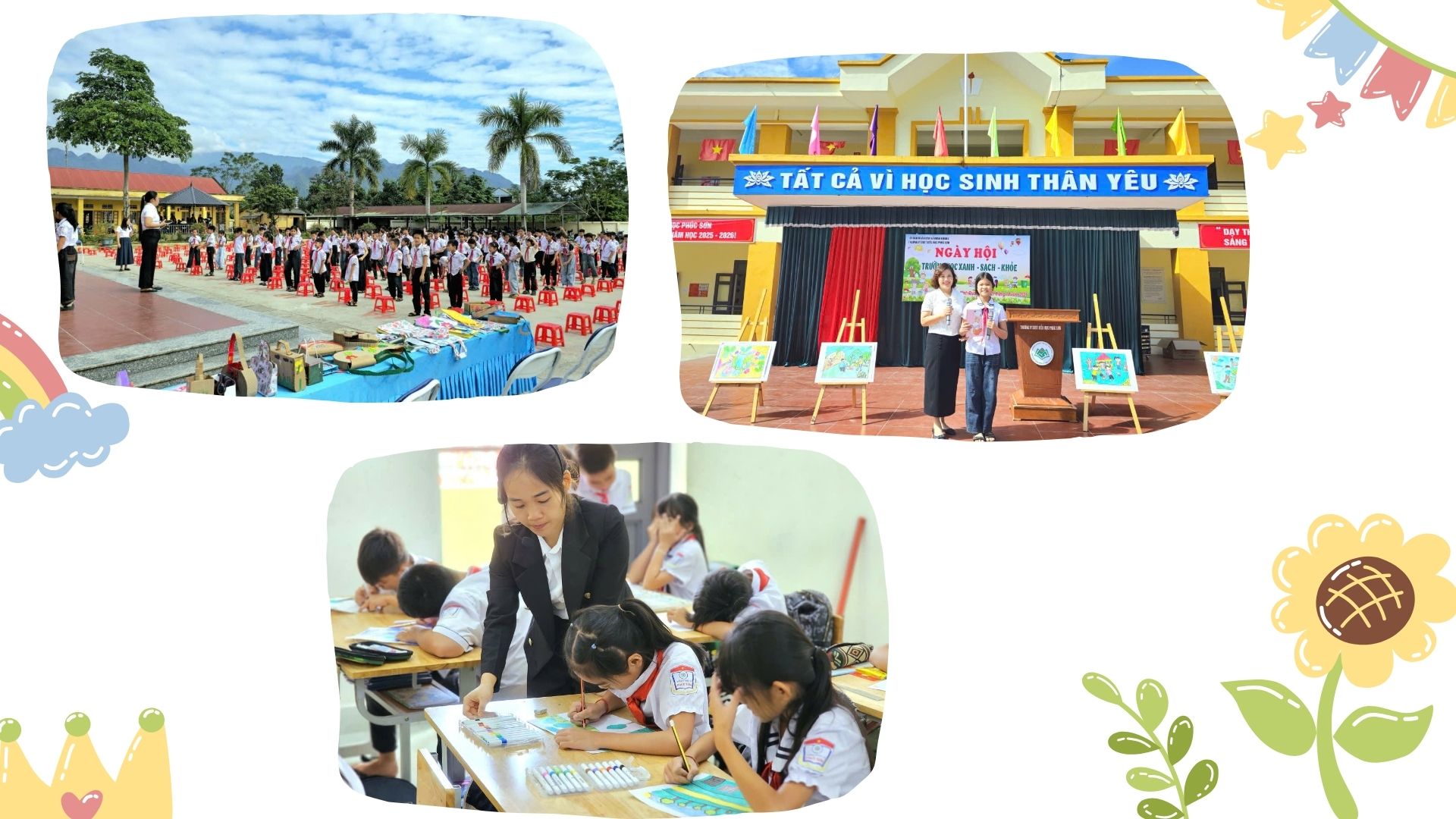 Nhiều hoạt động trải nghiệm tại Ngày hội “Xanh – Sạch – Khỏe” tại các liên đội thu hút đông đảo học sinh tham gia.