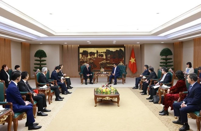 At the reception (Photo: VNA)