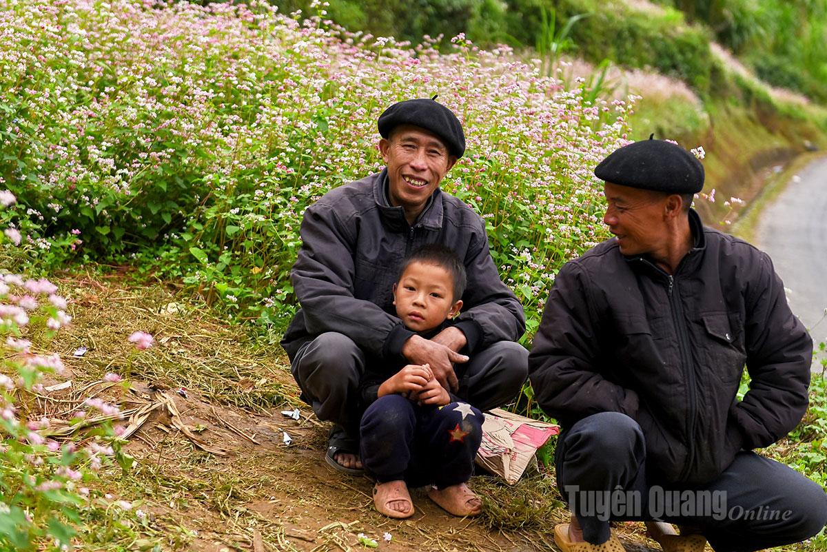 The owner of a flower garden in Sung La Commune said that since late October, he and his family began sowing seeds on the hillside to prepare for the flower season and serve visitors. Each entry ticket for photo-taking costs just VND10,000 VND but enough to help the family earn extra income during the season.