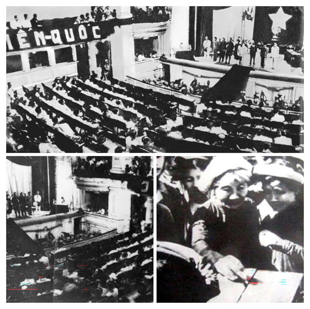 Quốc hội đầu tiên của nước Việt Nam dân chủ cộng hòa ra đời sau cuộc tuyển cử đầu tiên trong cả nước ngày 6-1-1946. Ảnh tư liệu