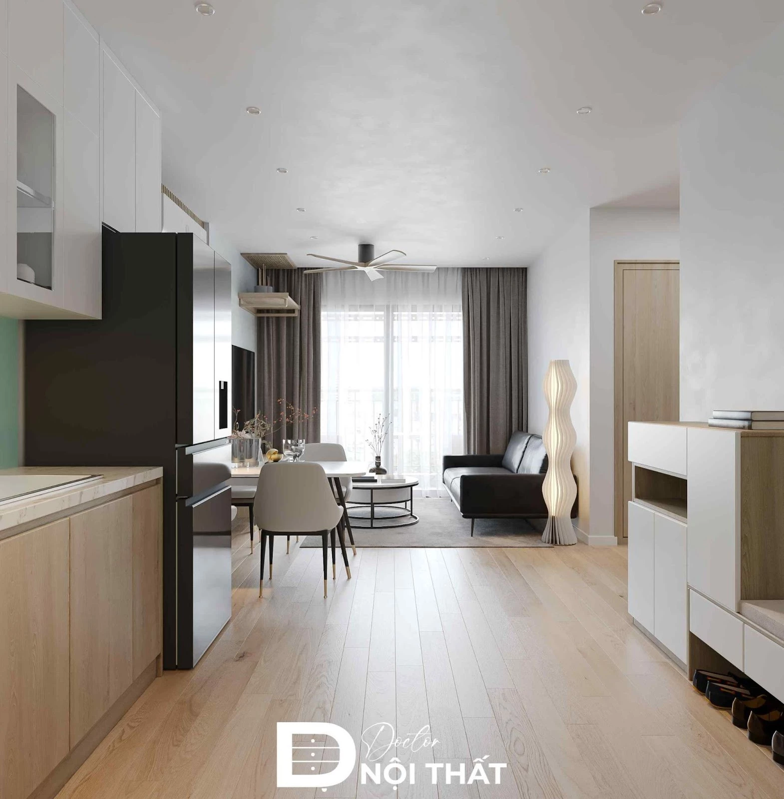 Mẫu thiết kế nội thất chung cư tại Berriver Long Biên