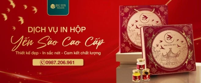Dịch vụ in hộp yến sào cao cấp tại Big Sun