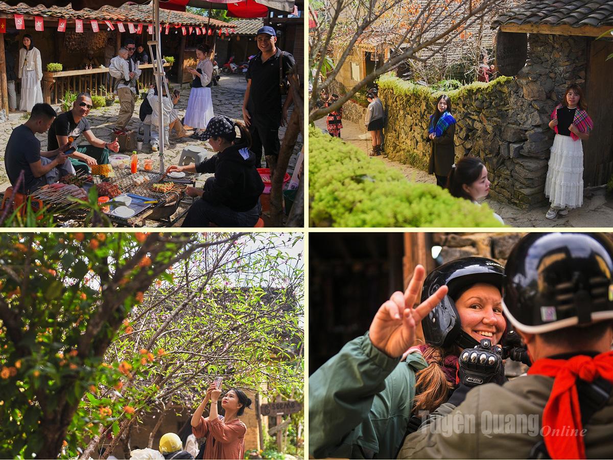 Many young tourists travel independently. Do Gia Huy (30, Hanoi) came to Lo Lo Chai with friends to experience local culture, sharing: “We visited during the week to avoid crowds.”