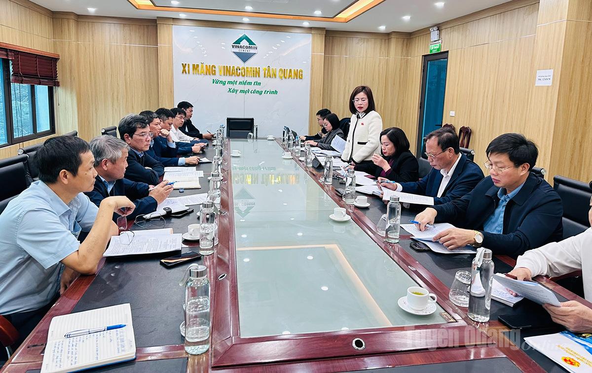 Công ty cổ phần xi măng Tân Quang tiếp Đoàn ĐBQH tỉnh giám sát chuyên đề “Việc thực hiện chính sách, pháp luật về bảo vệ môi trường”.
