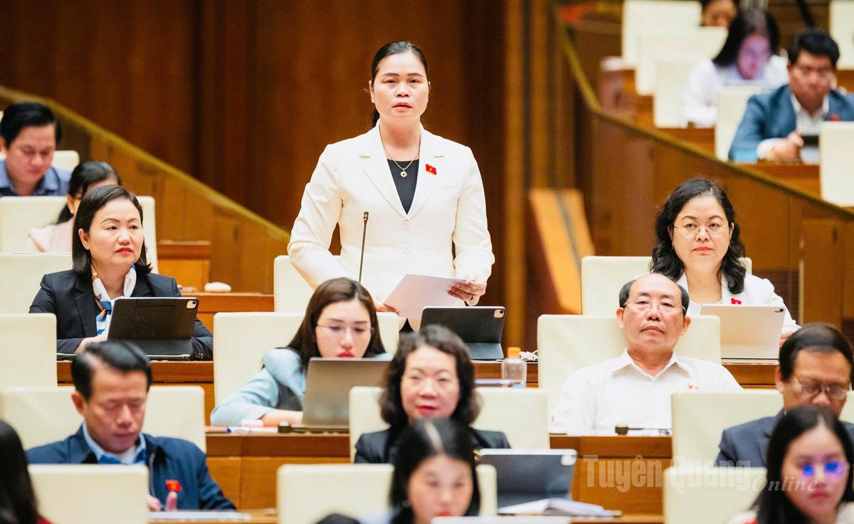 Đại biểu Ma Thị Thúy phát biểu thảo luận.