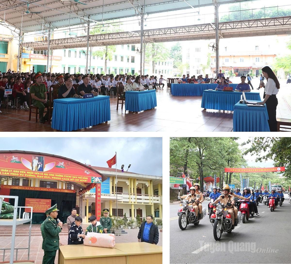 Some grassroots Youth Union units also organized mock trials and conducted legal awareness campaigns on the Law on Military Service and the Law on Road Traffic Safety for union members and young people.