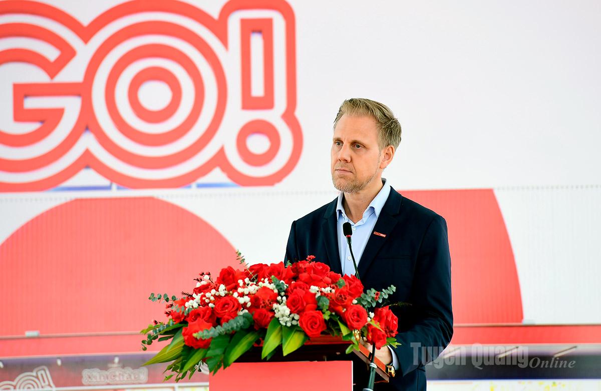 Đại diện chủ đầu tư phát biểu tại buổi lễ.