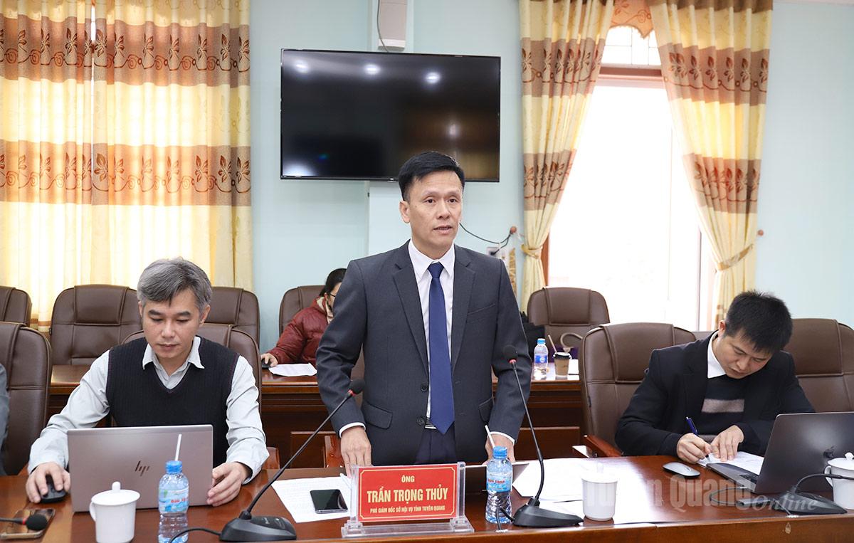 Lãnh đạo Sở Nội vụ phát biểu tại lễ tổng kết